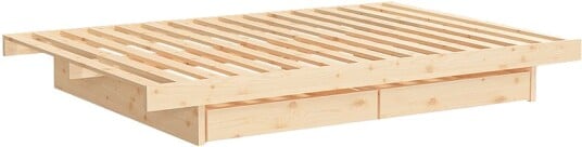 KarupSeng Kanso med 4 skufferBrunSengerammer