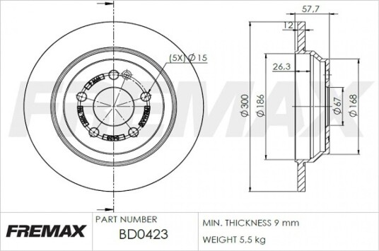 Bremseskive FREMAX BD-0423