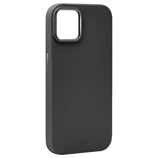 Puro Icon Mag Pro Deksel iPhone 15 Silikon Svart