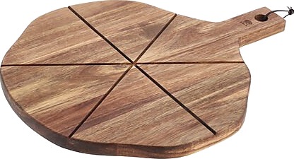 Holm pizzaskjærebrett med spor akasietre 44x36x1,9cm