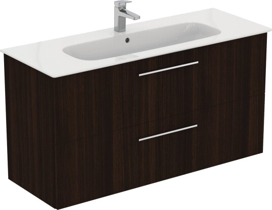 IDEAL STANDARD I.LIFE A BADEROMSMØBEL 1240X460 COFFEE OAK M/KROM HÅNDTAK