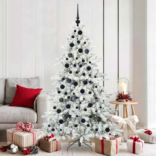  Kunstig sammensatt juletre med 300 LED med stativ 180 cm PVC