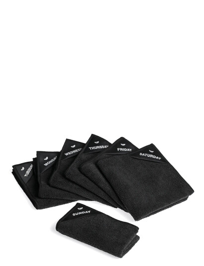 Klud Klud Ugedagsklude Karklude - Black - 30X30CM