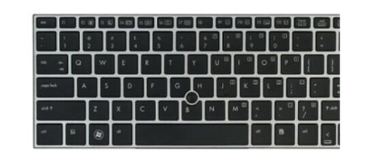 Hp - Tastatur - Storbritannia - Svart - For Elitebook 2170P Hp - Tastatur - Storbritannia - Svart - For Elitebook 2170P