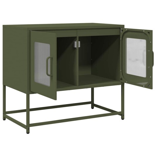  TV-skap Olivengrønn 68x39x60,5 cm Kaldvalset stål 8721158371706
