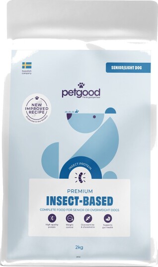 Petgood tørrfôr Senior insektbasert hundefôr Light Hund Hundefôr & hundemat Tørrfôr for hund