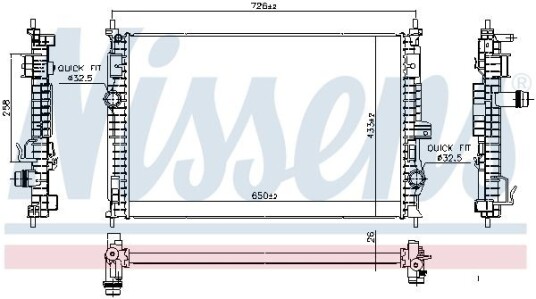 Radiator NISSENS 606342 Radiator NISSENS 606342