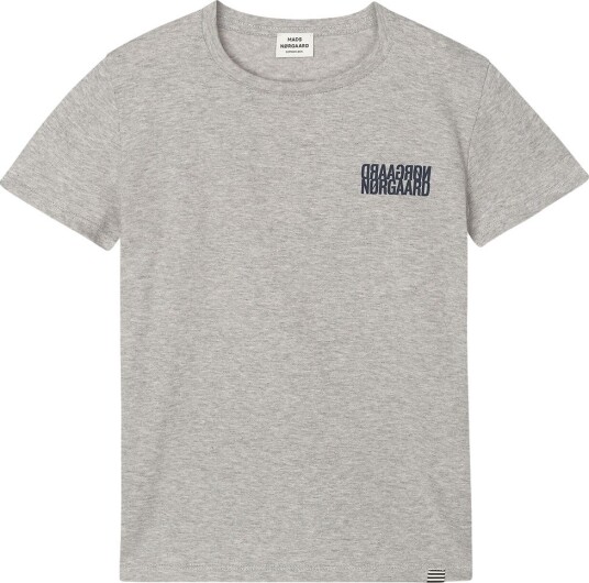 Mads Nørgaard T-skjorte - Mid Grey Melange - Mads Nørgaard - 8 år (128) - T-skjorte - Grå
