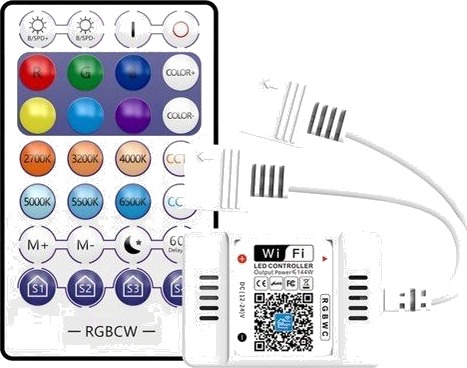 Smart Home RGBW controller Virker med Google Home Alexa og smartphones 12V 144W 24V 288W Smart Home RGBW controller Virker med Google Home Alexa og smartphones 12V 144W 24V 288W
