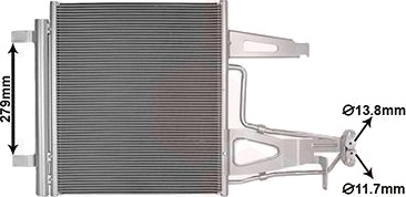 Kondensator, klimaanlegg VAN WEZEL 58015708