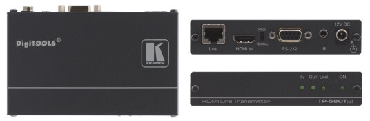 KRAMER DigiTOOLS TP-580RXR Receiver - video/lyd/infrarød/seriell-utvider - RS-232, HDMI