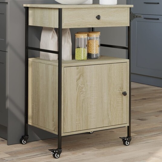 Kjøkkentralle sonoma eik 56x43x89,5 cm konstruert tre 842392 Kjøkkentralle sonoma eik 56x43x89,5 cm konstruert tre 842392