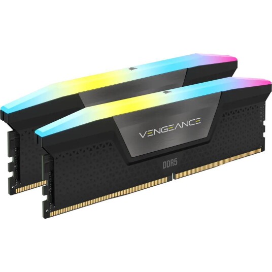 CORSAIR 32GB 2 x 16GB DDR5 6400MHz Vengeance RGB LED XMP 3.0 Black Heatspreader 1.4V CL32
