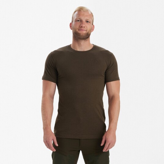 Deerhunter Basic 2 pack T Shirt Brown Leaf melange M Deerhunter Basic 2 pack T Shirt Brown Leaf melange M