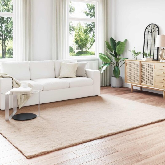 Kunstpels Kanin Teppe Olite Gråbrun 200 x 280 cm Polyester