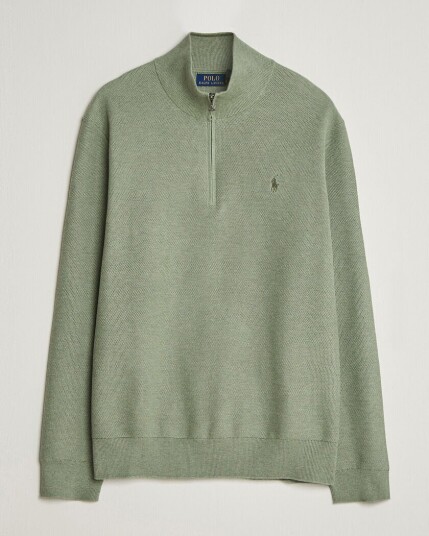 Polo Ralph Lauren Textued Half Zip Fern Green Heather Polo Ralph Lauren Textued Half Zip Fern Green Heather