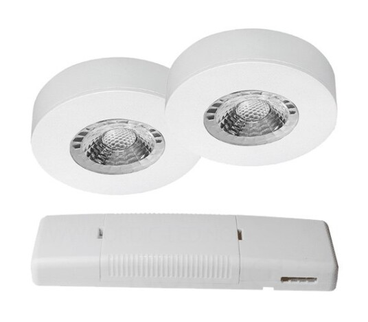 NP Juno 2700K 4W LED Matt Hvit Komplett 2-Pk NP Juno 2700K 4W LED Matt Hvit Komplett 2-Pk