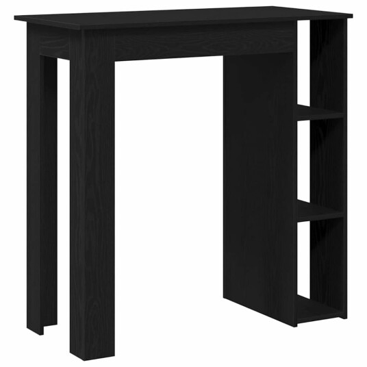  Barbord med hylle Svart eik 102x50x103,5 cm Laget av konstruert tre