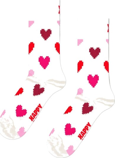 Happy Socks Pixel Heart Sock   WHITE   41 46