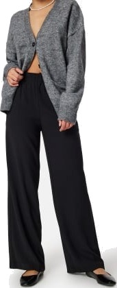 SELECTED FEMME Slftinni-relaxed Mid Waist Wide Pant Black 40/32