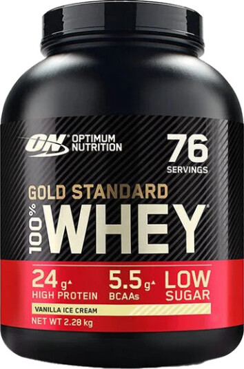 Optimum Nutrition 100 % Whey Gold Standard 2270 g, proteinpulver 2270g Vanilla Ice Cream Optimum Nutrition 100 % Whey Gold Standard 2270 g, proteinpulver 2270g Vanilla Ice Cream