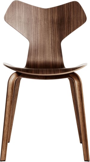 Fritz Hansen - 4130 Grand Prix Valnötsfanér Spisestoler Arne Jacobsen Tre Farget Metall/tre