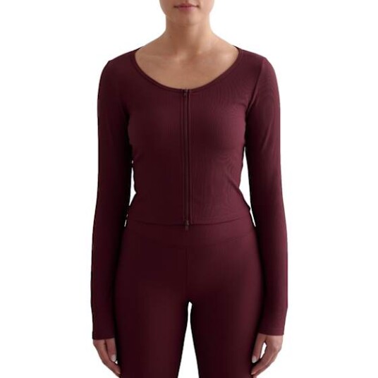Aim'n Treningstopp Ribbed Performance Zipped Cardigan Rød