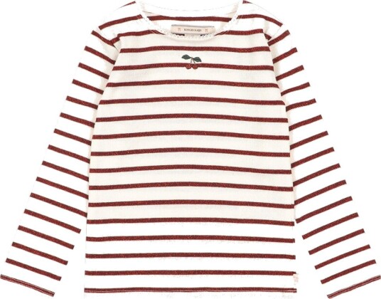 Konges Sløjd Genser - Rollo - Kremete Stripe - Konges Sløjd - 1½ år (86) - Genser Bordeaux Hvit Rød