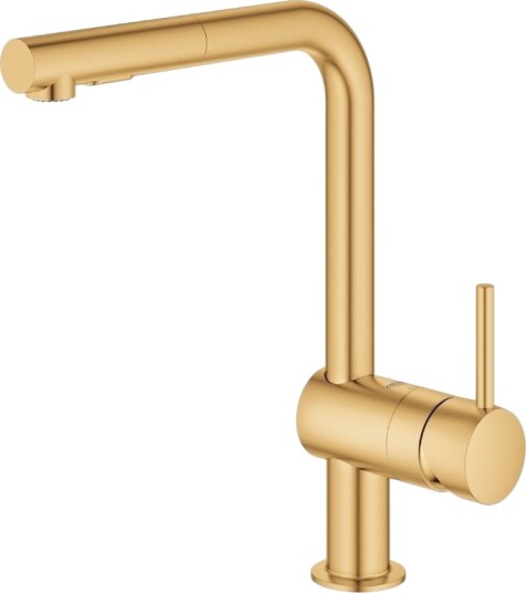 Grohe Minta blandebatteri med L-kran og hånddusj (cool sunrise) Grohe Minta blandebatteri med L-kran og hånddusj (cool sunrise)