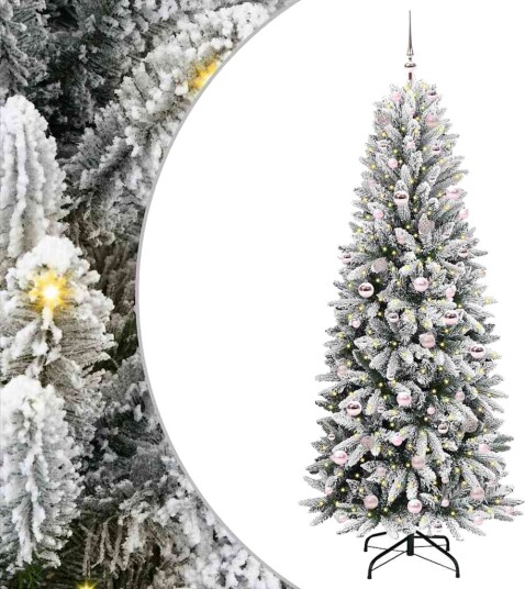  Kunstig juletre Hvit 78 x 78 x 210 cm PVC plast stål og PE