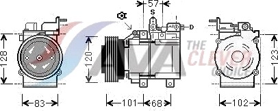 AVA COOLING SYSTEMS HYK123 AC-kompressor