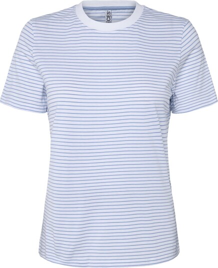 Pieces Pcria Ss Tee Stripes Jrs Noos Bc BRIGHT WHITE XXL