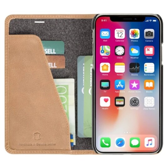 Krusell Sunne lommebokveske til iPhone Xr, Vintage Beige