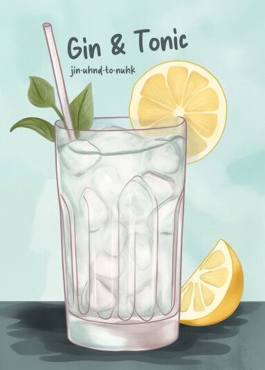 Plakat Gin & Tonic