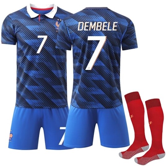 2026 VM Frankrike Hjemmedrakt Fotballtrøye sett Nr.7 Ousmane Dembélé