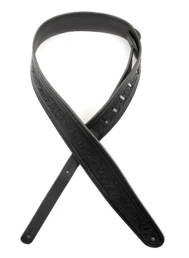 Waves Planet Waves L25w1403 Gitarreim Lær 64 Mm Uthevede Lærdetaljer, Blomst Svart
