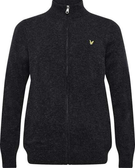 Lyle & Scott Lambswool Blend Zip Through Cardigan Black XXL