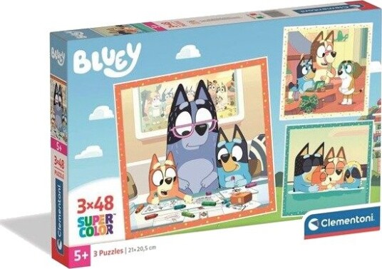 Clementoni Puzzle Bluey 2026 3x48 pieces 2D Puslespill