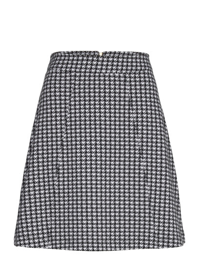 Jumperfabriken Madeleine Dogtooth Skirt - Black - XS