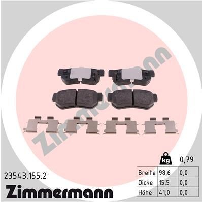 Bremseklosser ZIMMERMANN 23543.155.2