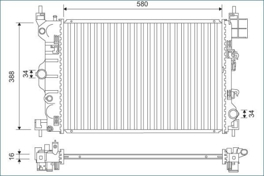 Radiator VALEO 701171