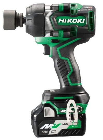 Hikoki WR36DE Wrench 1/2" med 2 stk 5.0Ah batterier og lader Hikoki WR36DE Wrench 1/2" med 2 stk 5.0Ah batterier og lader