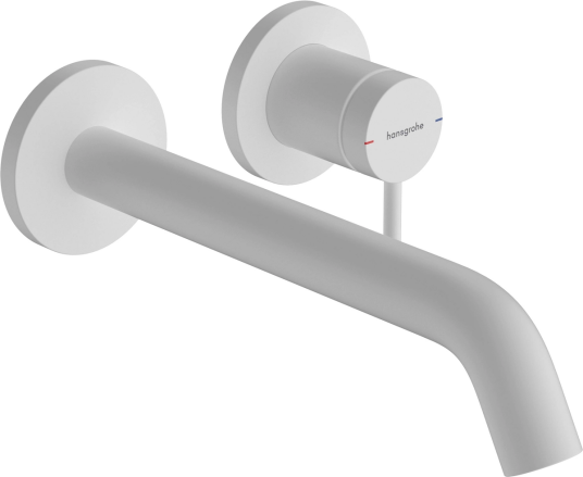 Hansgrohe Tecturis S Servantbatteri For innbygging 22,5 cm tut Hvit Matt Hansgrohe Tecturis S Servantbatteri For innbygging 22,5 cm tut Hvit Matt