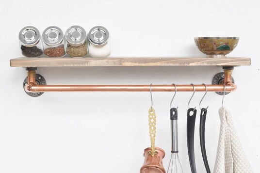 Vegghylle Ranae 60 cm Valnøtt | Rosegull