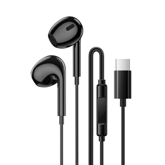 Borofone BM100 In Ear hodesett med USB C 1,2 m Svart