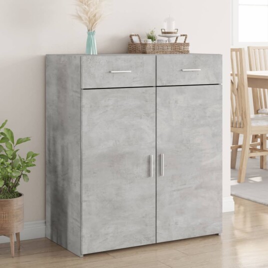 Skjenk betonggrå 80x42,5x93 cm konstruert tre 8721102655616