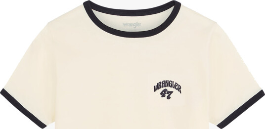 Wrangler Ringer Tee Hvit XL