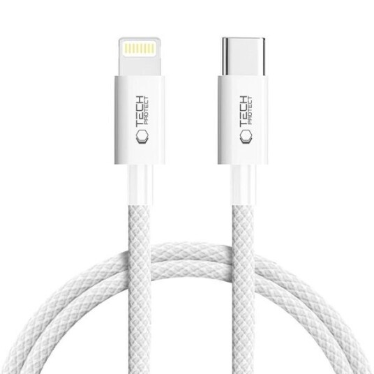 Tech Protect UltraBoost USB C / Lightning PD27W/3A kabel 100 cm   grå