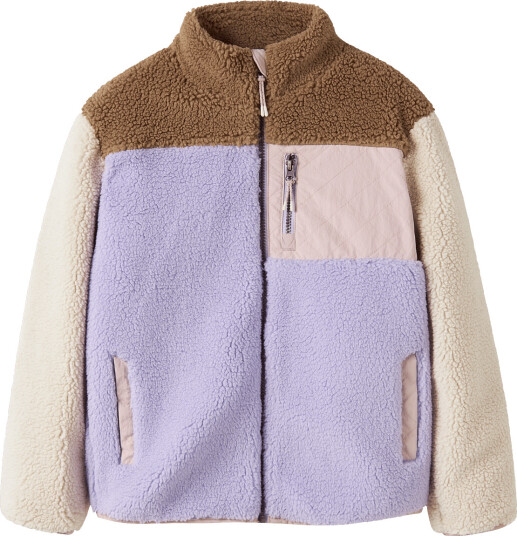 Name It Nkfmacey Teddy Jacket Block Purple 164