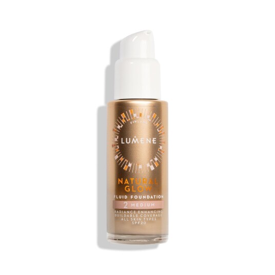 Lumene Natural Glow Fluid Foundation SPF20 2 Medium Fuktighetsgivende 30 ml Lumene Natural Glow Fluid Foundation SPF20 2 Medium Fuktighetsgivende 30 ml